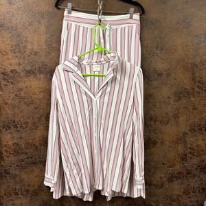 Soma striped pajama set womens small‎ long sleeve button down with long pants
